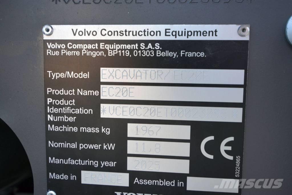 Volvo EC 20 E Mini bageri <7t