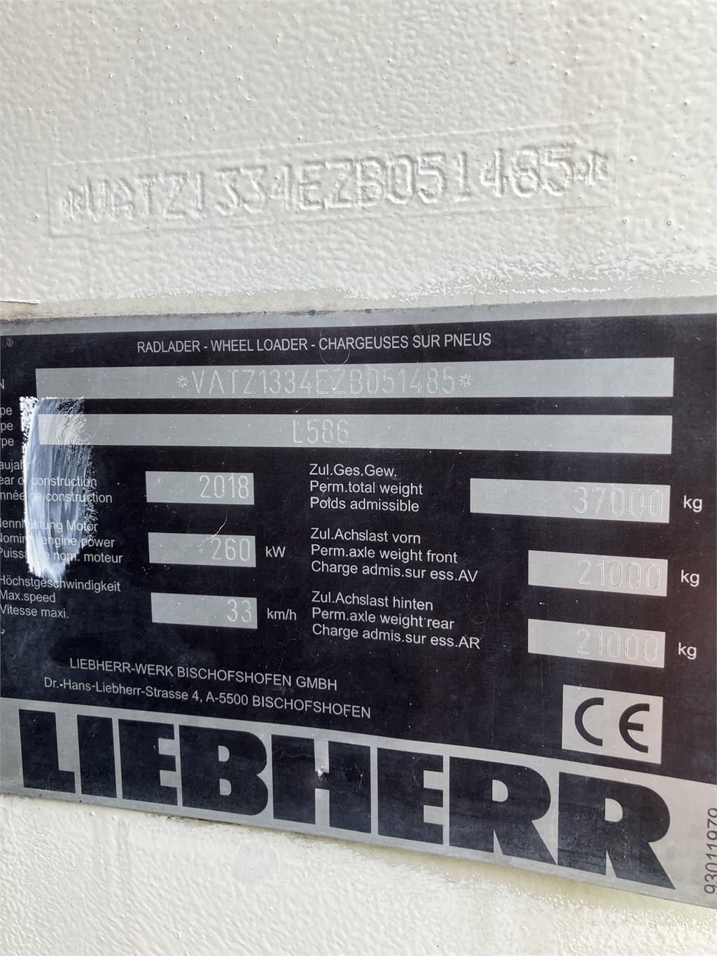 Liebherr L586 Xpower Utovarivači na kotačima