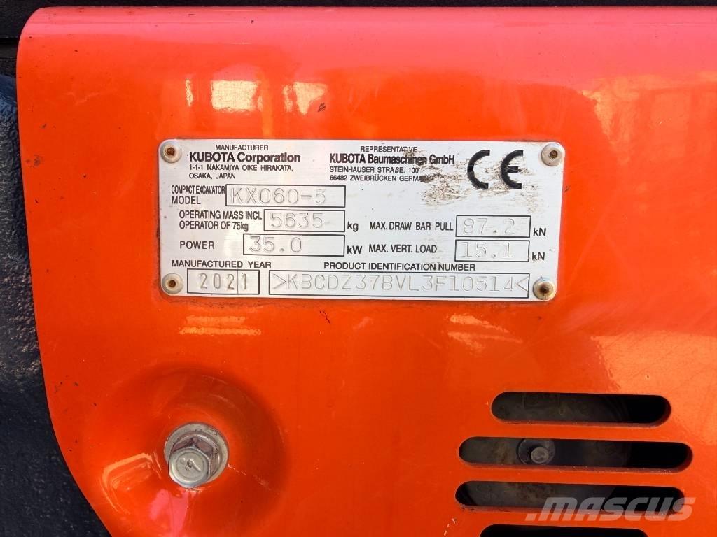 Kubota KX060-5 GLS2 Mini bageri <7t