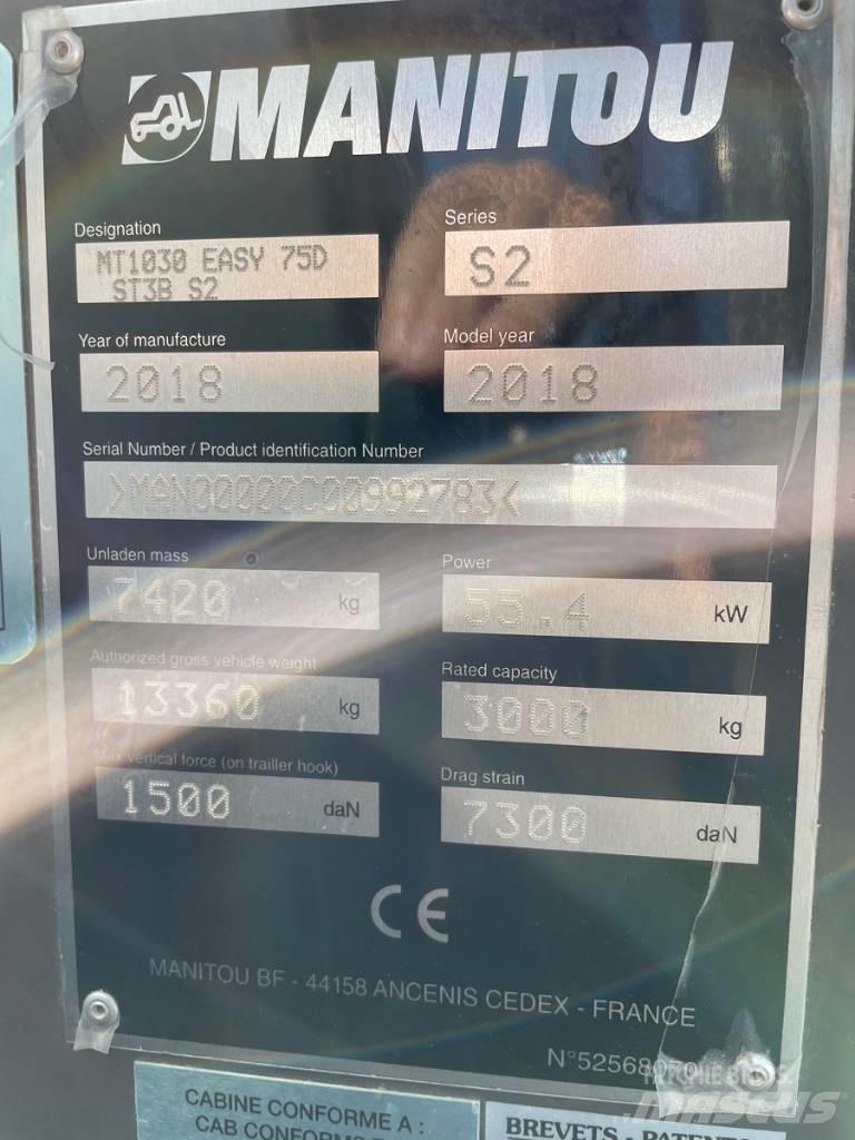 Manitou MT 1030 S Teleskopski viličari