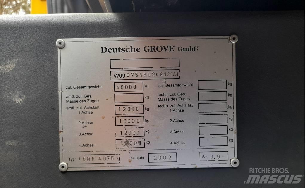Grove GMK 4075 Rabljene dizalice za težak teren