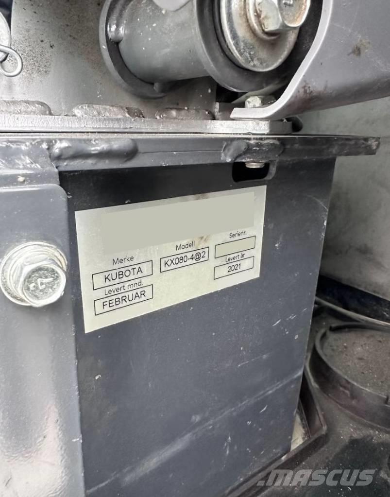 Kubota KX 080-4@2 Midi bageri 7t – 12t