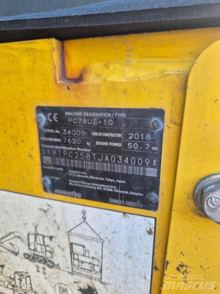 Komatsu Pc 78us-10 Midi bageri 7t – 12t