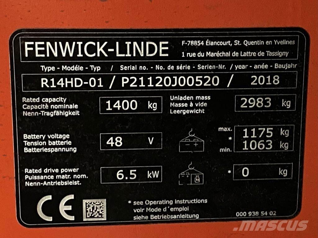 Linde R14HD Viličari sa pomičnim stupom