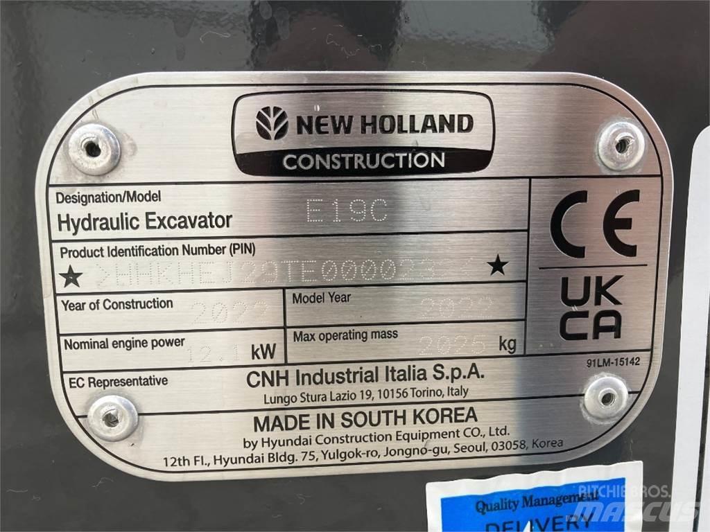 New Holland E 19C Mini bageri <7t