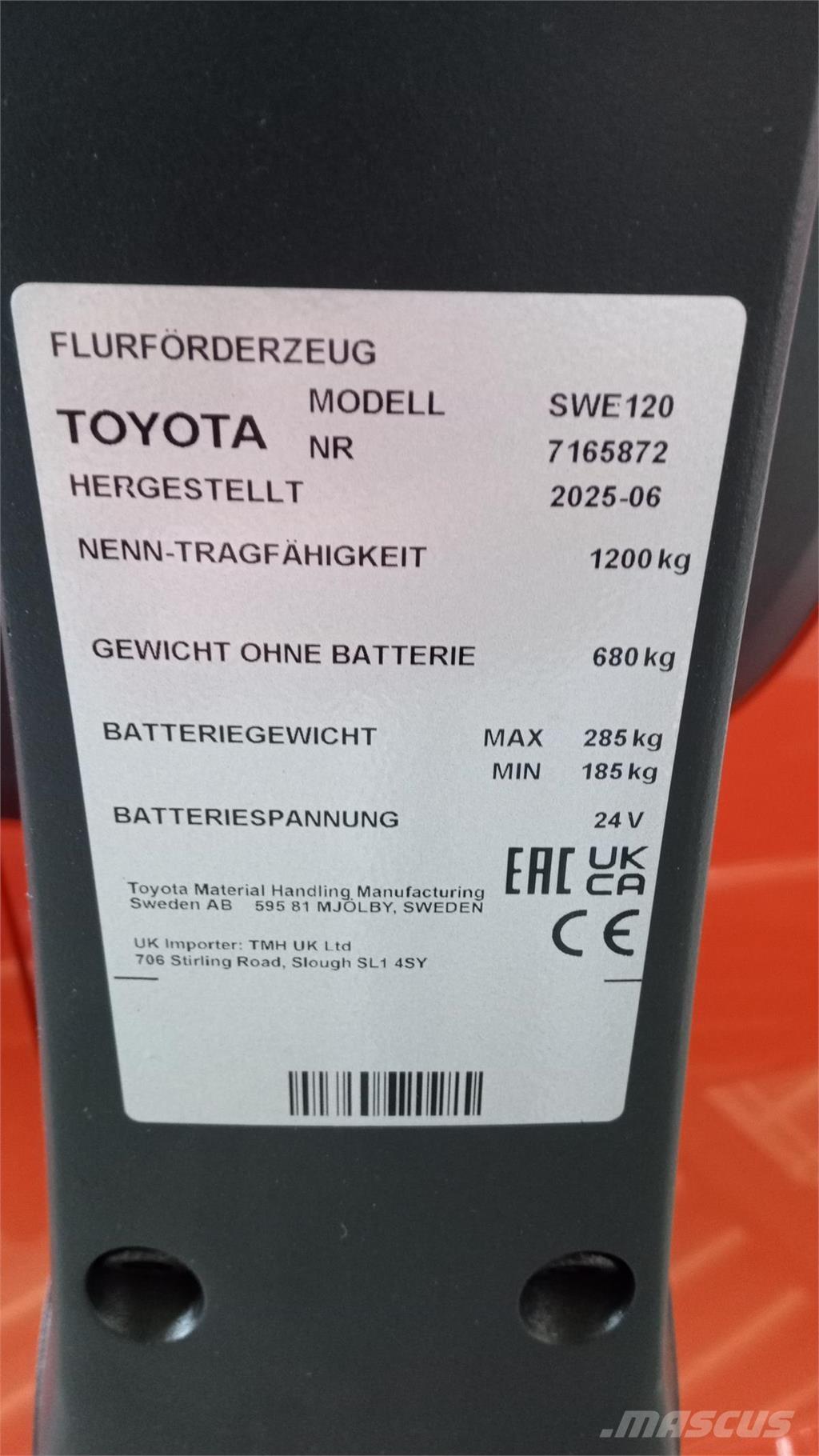 Toyota SWE120 Samopogonski ručni viličari