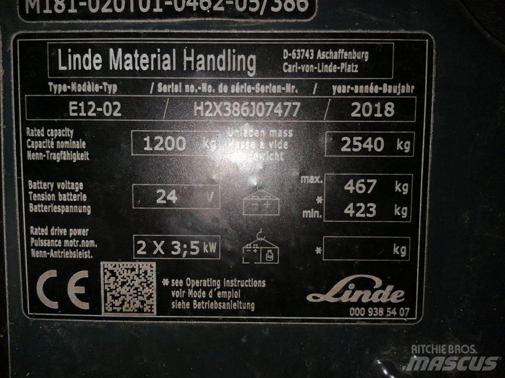 Linde E12-02 Električni viličari