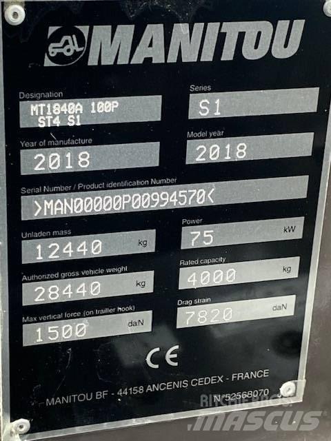 Manitou MT1840A Teleskopski viličari