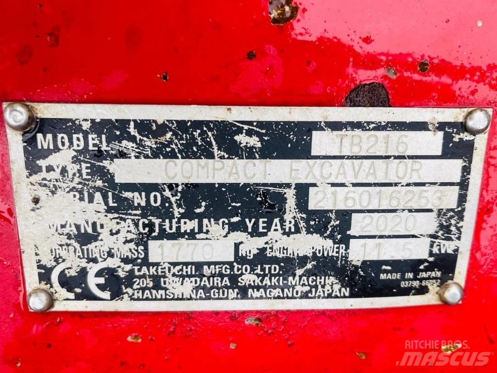 Takeuchi TB 216 Mini bageri <7t
