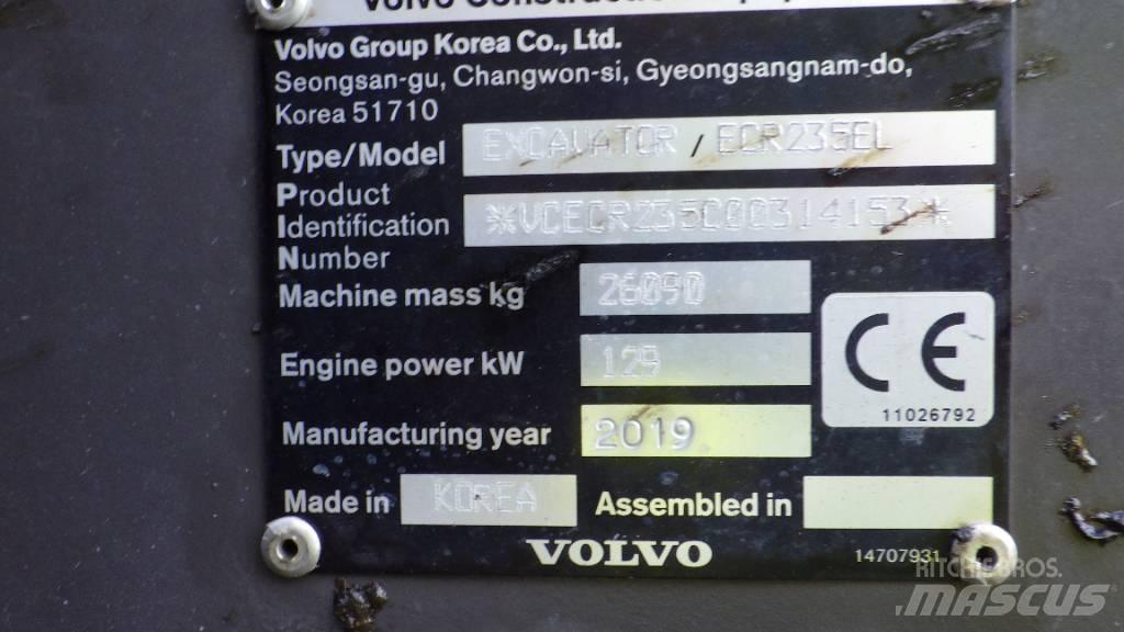 Volvo ECR235EL Bageri gusjeničari