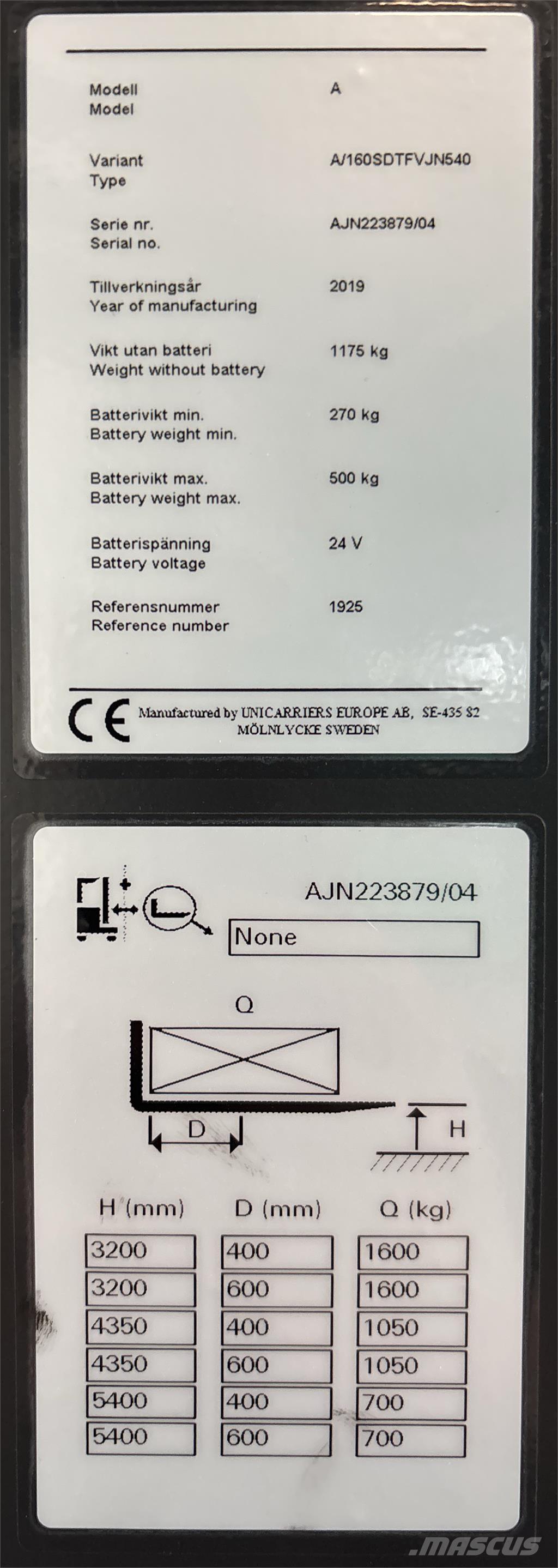 Atlet A160 Samopogonski ručni viličari