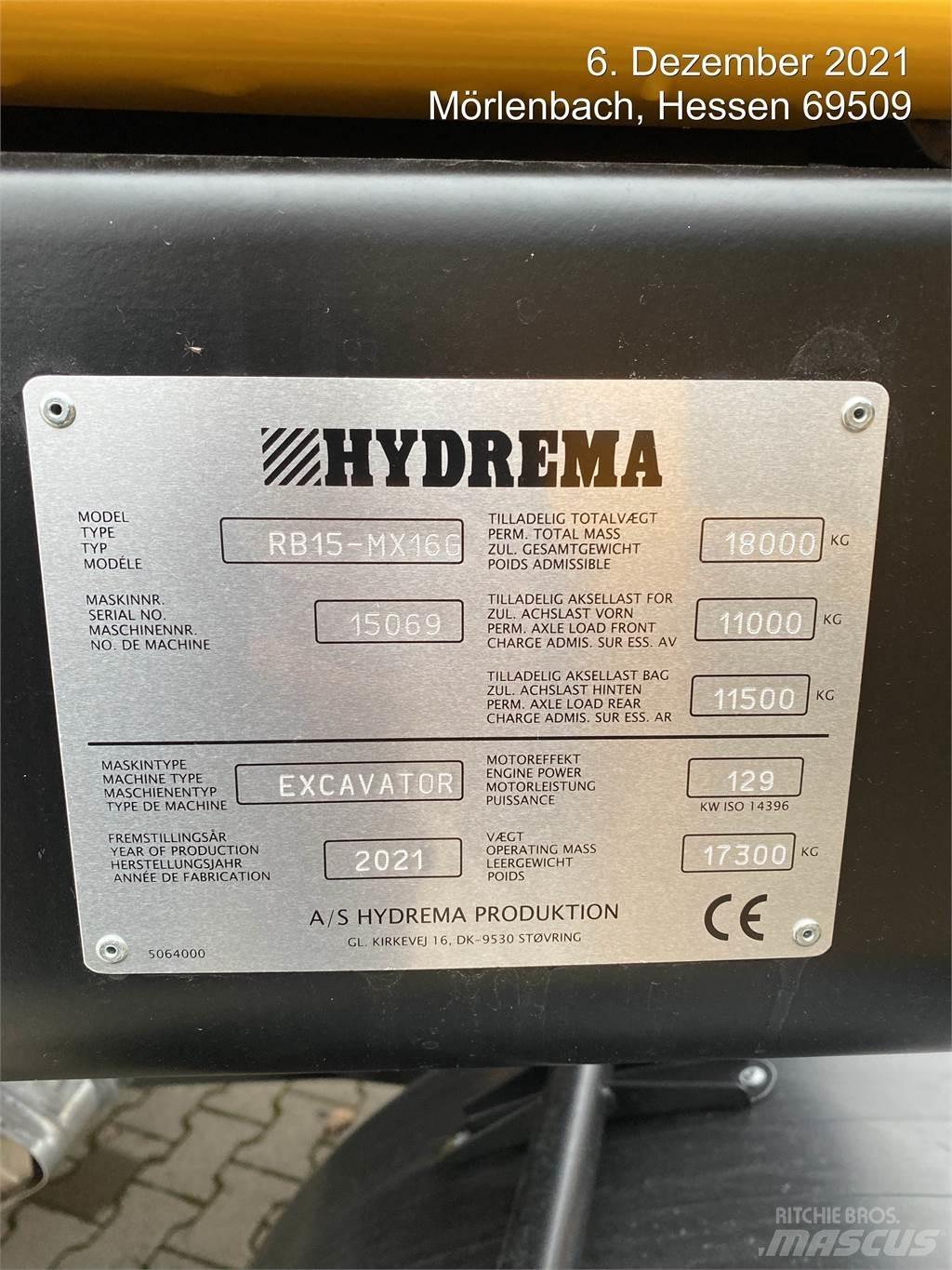 Hydrema MX16G Bageri na kotačima
