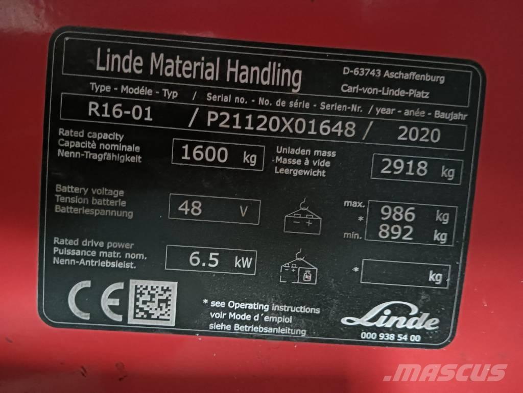 Linde R 16 Viličari sa pomičnim stupom