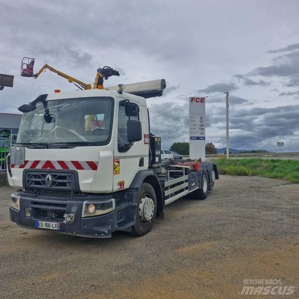 Renault D Wide 380 Rol kiper kamioni s kukama za dizanje