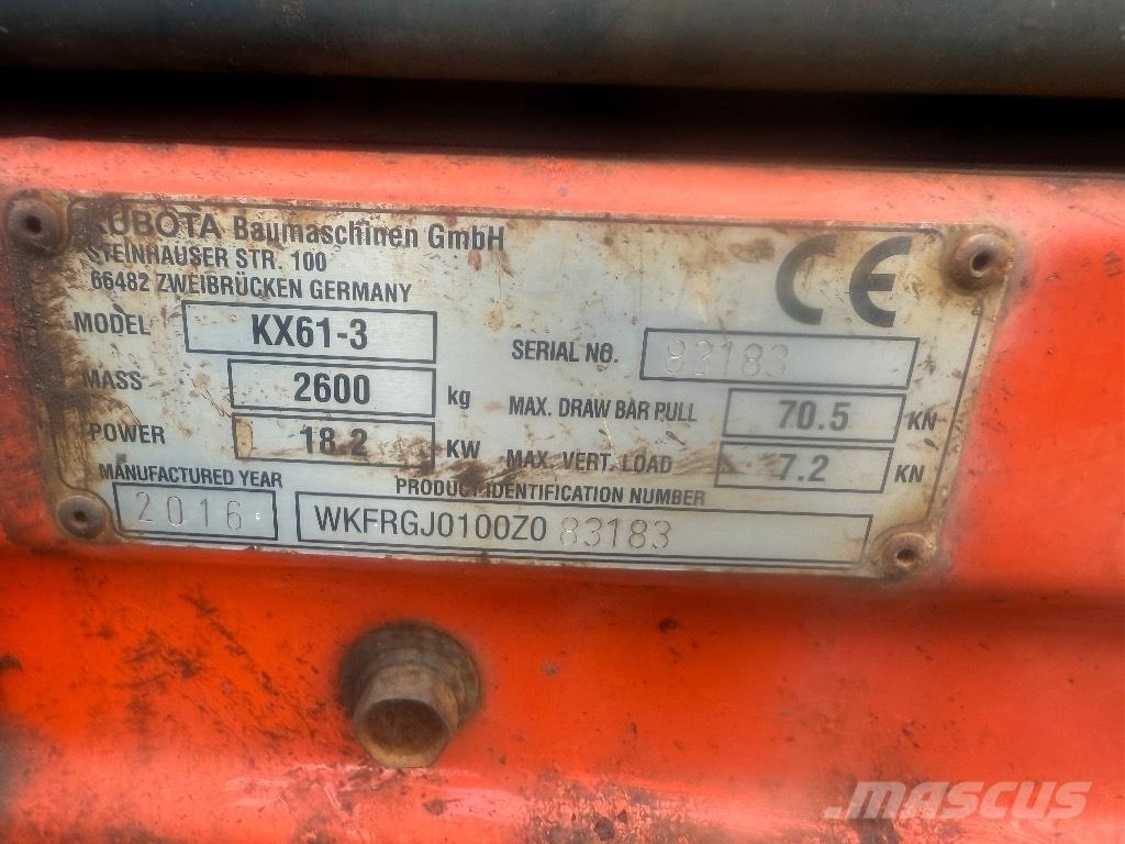 Kubota KX 61-3 Mini bageri <7t