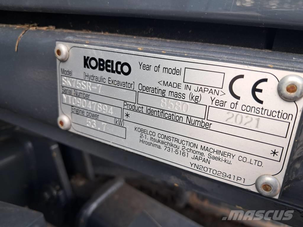 Kobelco SK75SR-7 Midi bageri 7t – 12t