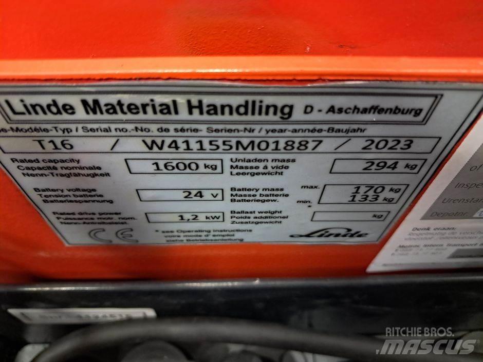 Linde T16 Nisko podizni električni viličar