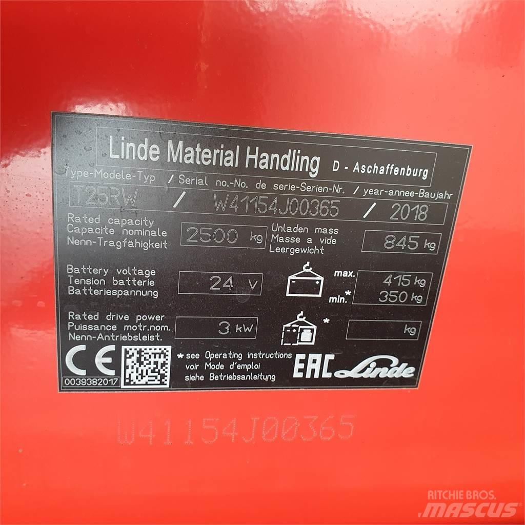 Linde T25RW-lang Nisko podizni električni viličar