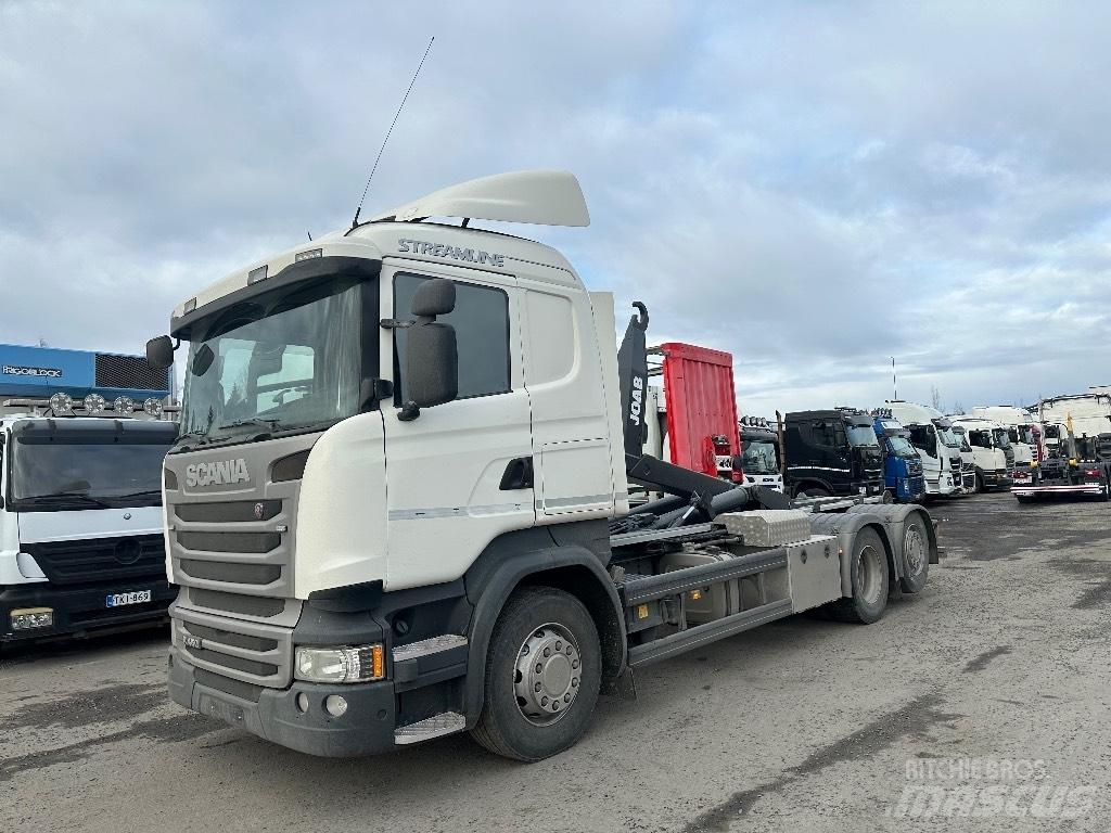 Scania R 450 6x2*4 Rol kiper kamioni s kukama za dizanje