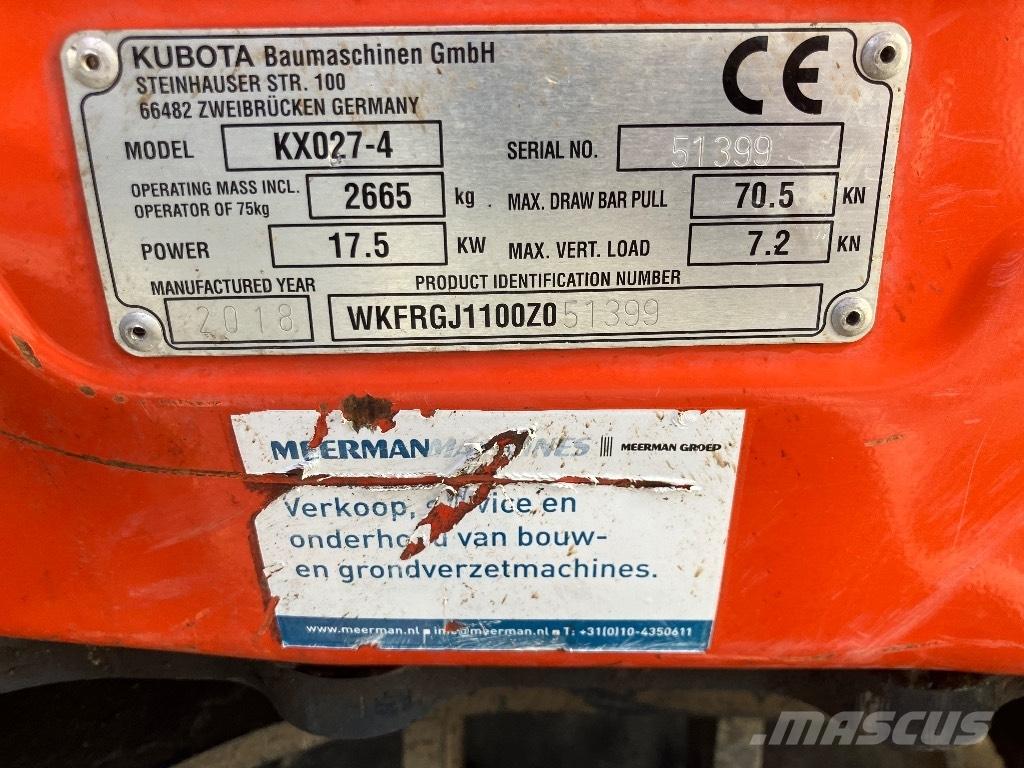 Kubota KX 027-4 Mini bageri <7t