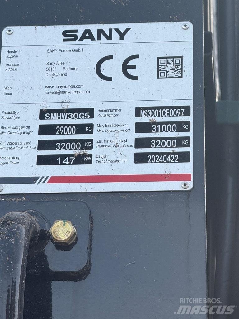 Sany SMHW 30 G5 Bageri za manipuliranje materijalom / otpadom
