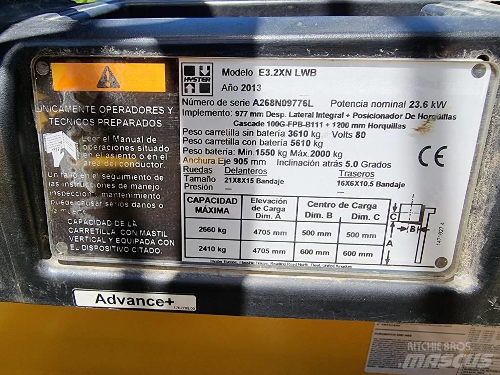 Hyster E 3.20 XN LWB Električni viličari