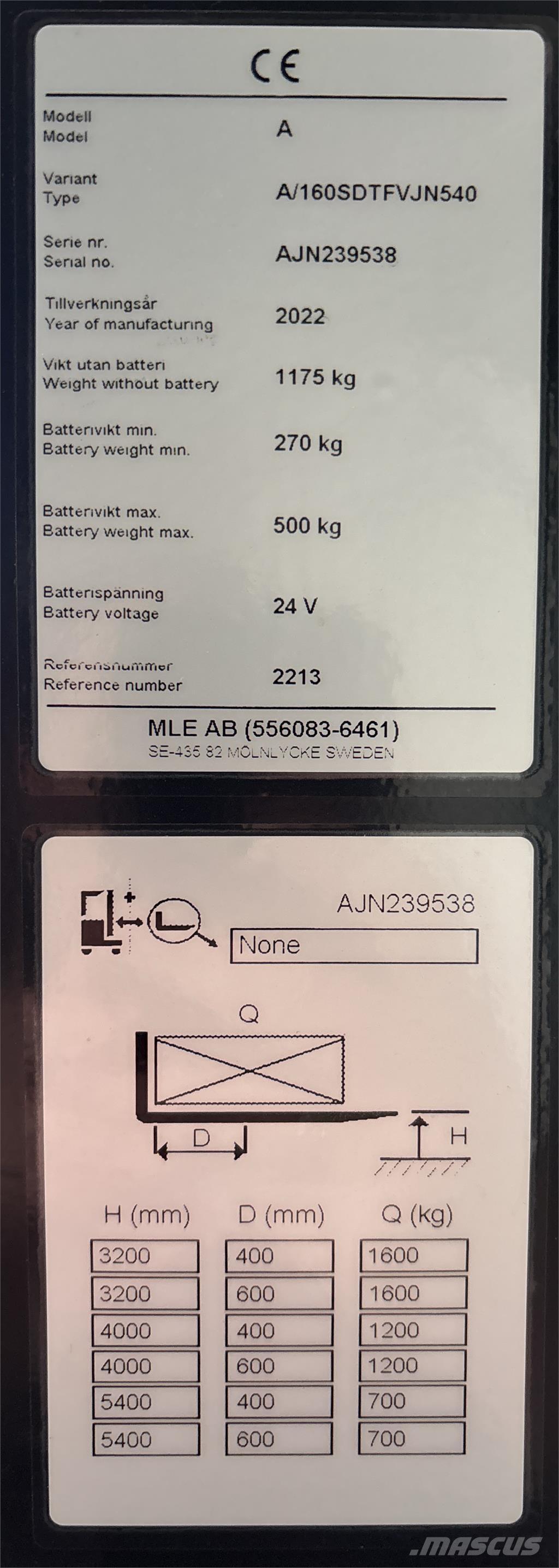 Atlet A160 Samopogonski ručni viličari
