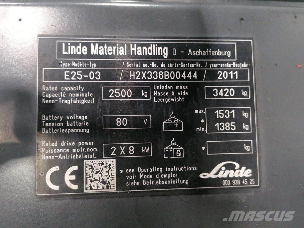 Linde E25-03 Električni viličari