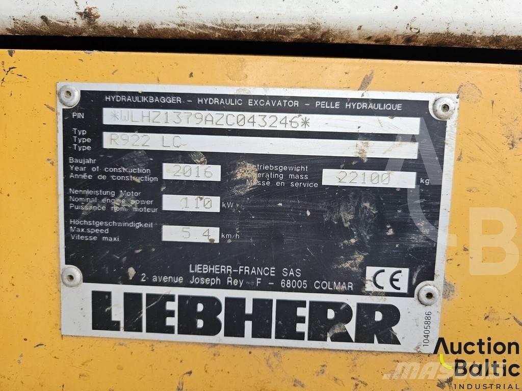 Liebherr R922 LC Bageri gusjeničari