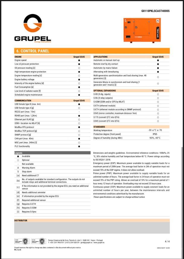  Grupel G545 Dizel agregati