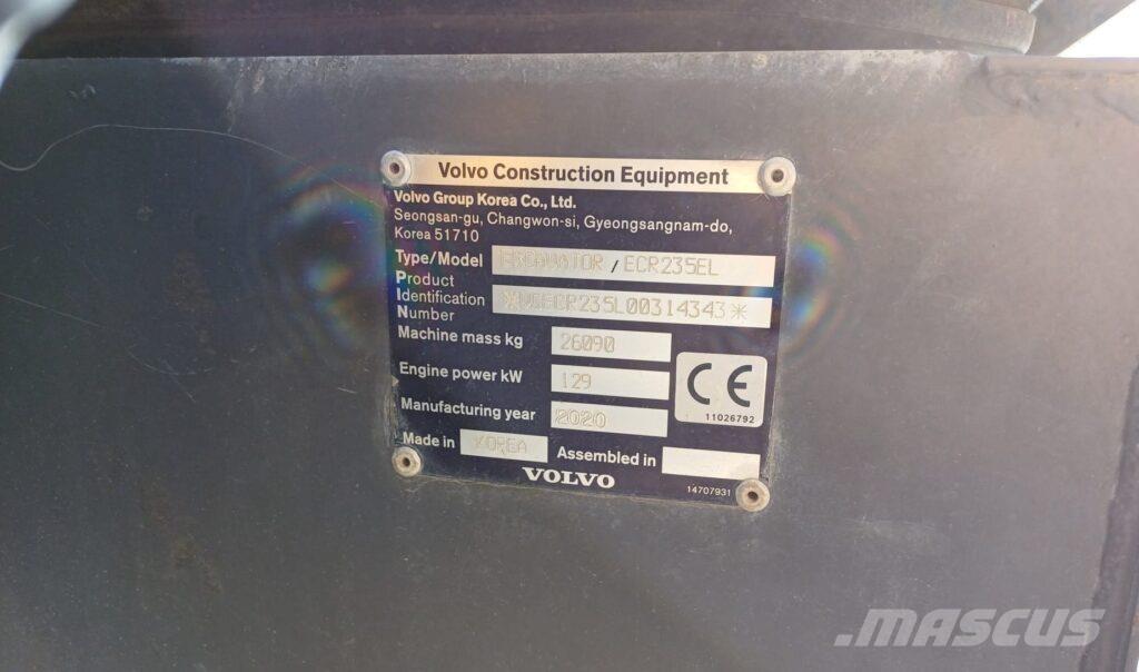 Volvo ECR235EL Bageri gusjeničari