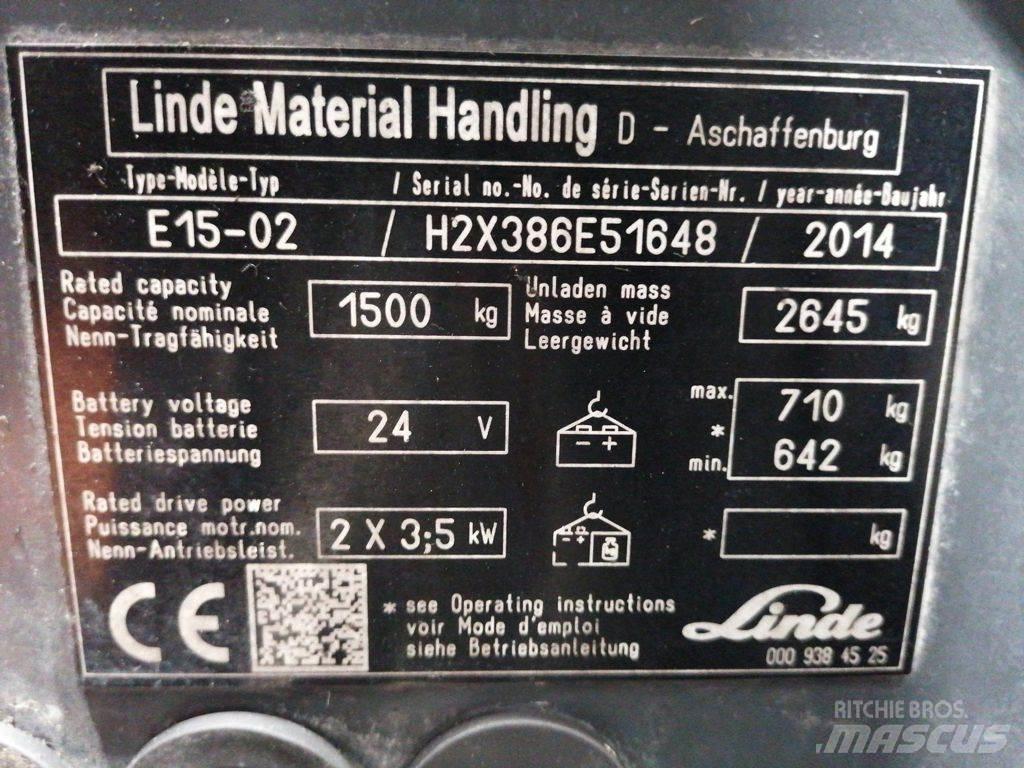 Linde E15-02 Električni viličari