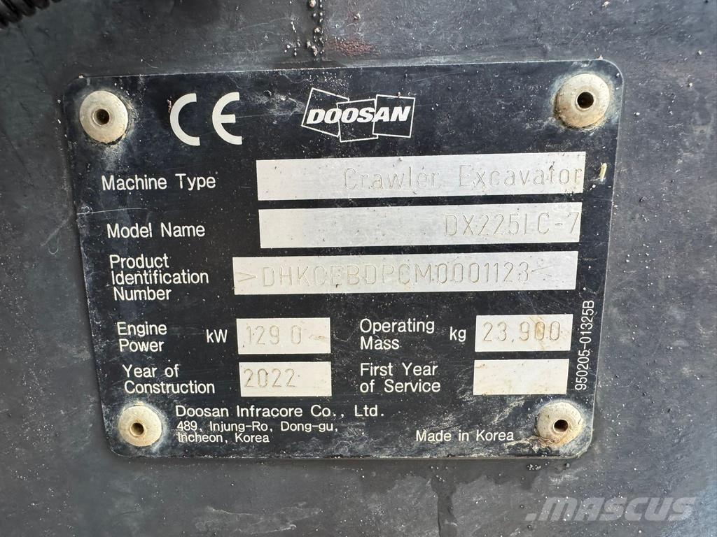 Doosan DX225LC-7 Specijalni kopači