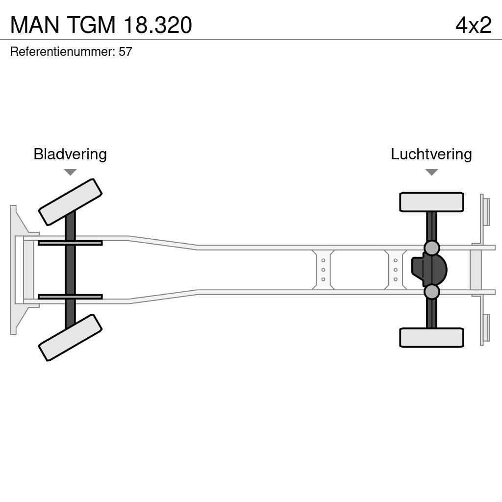 MAN TGM 18.320 Rol kiper kamioni s kukama za dizanje