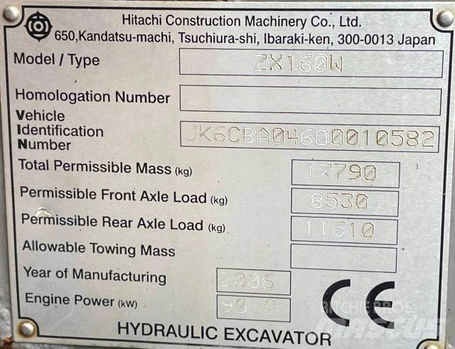 Hitachi ZX 160W Bageri na kotačima