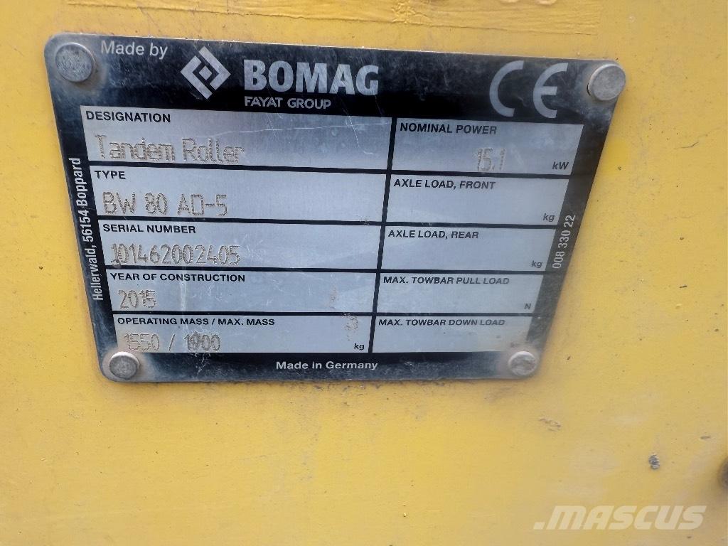 Bomag BW 80 AD-5 Valjci sa dvojnim bubnjem