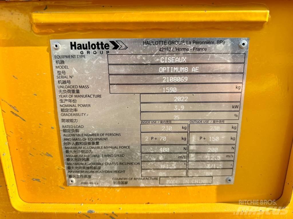 Haulotte OPTIMUM 8 Škaraste platforme