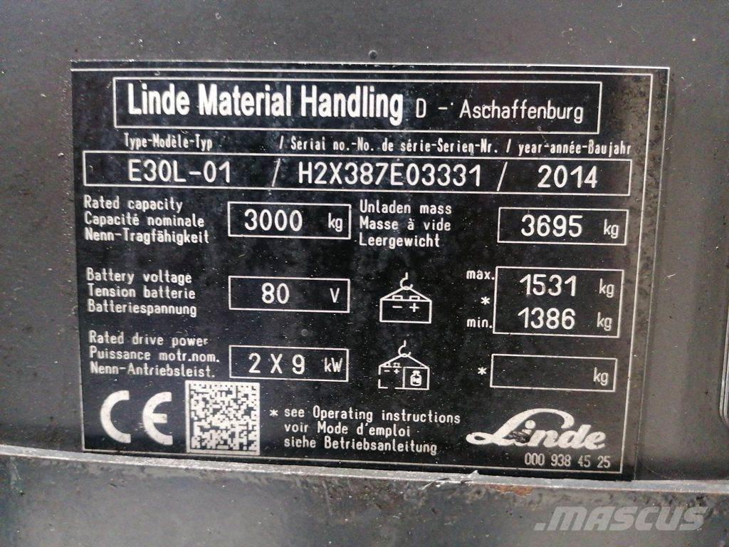 Linde E30L-01 Električni viličari