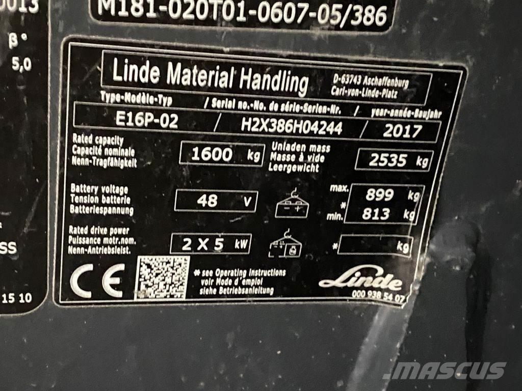 Linde E16P-02 Električni viličari