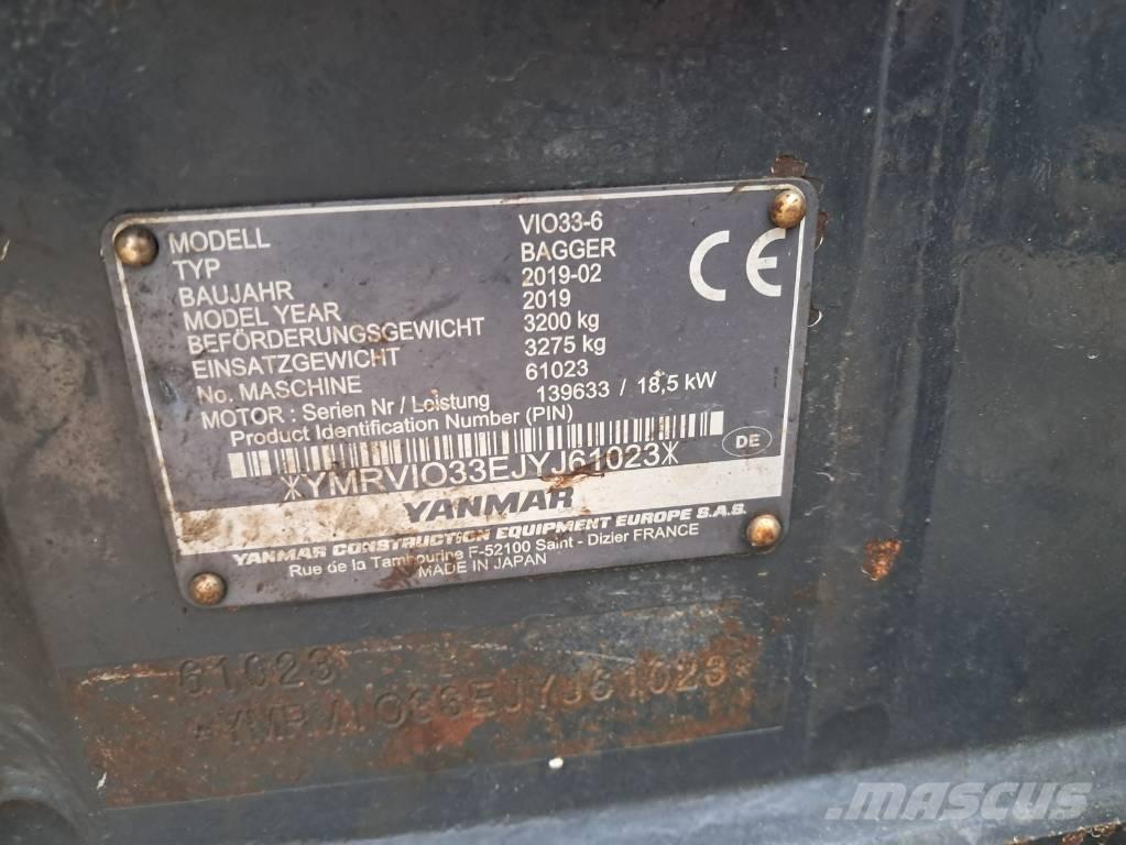 Yanmar Vio 33 Mini bageri <7t