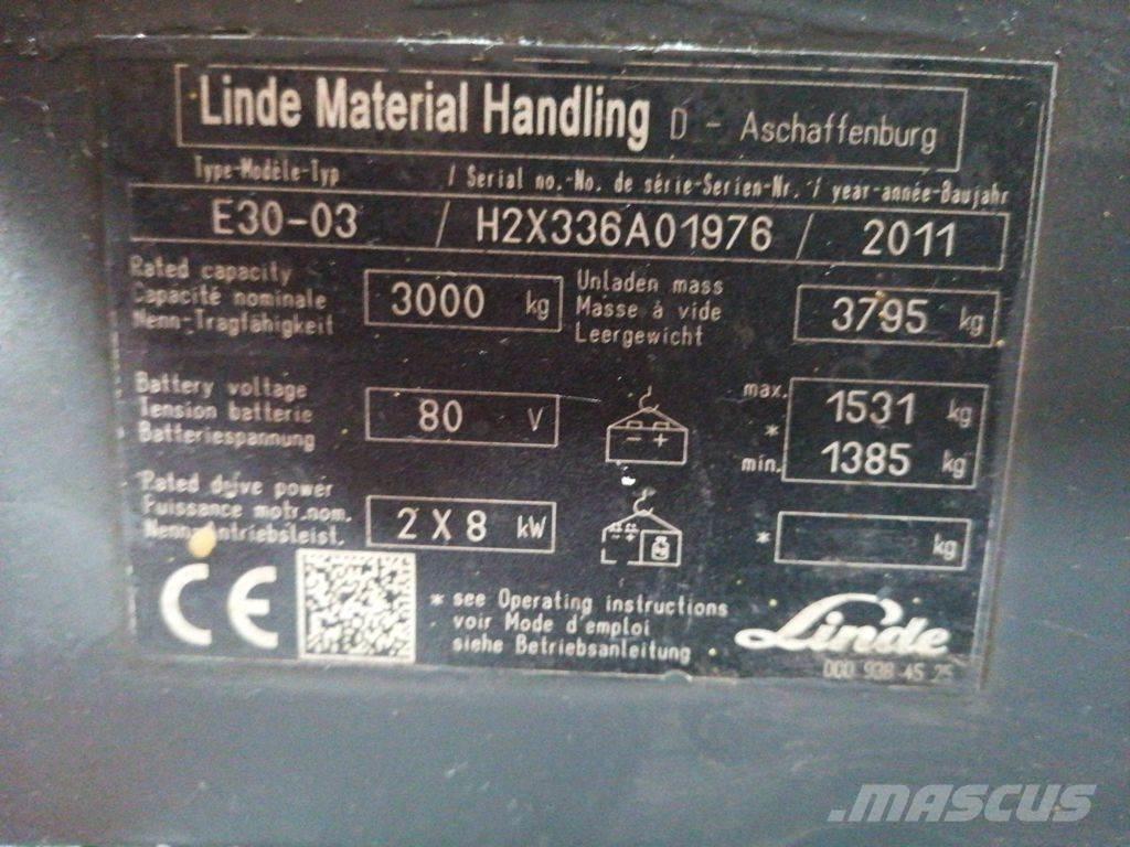 Linde E30-03 Električni viličari