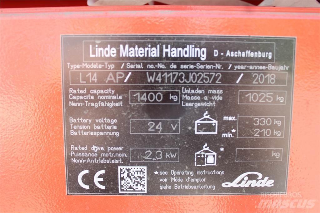 Linde L14APi Ručni električni viličar