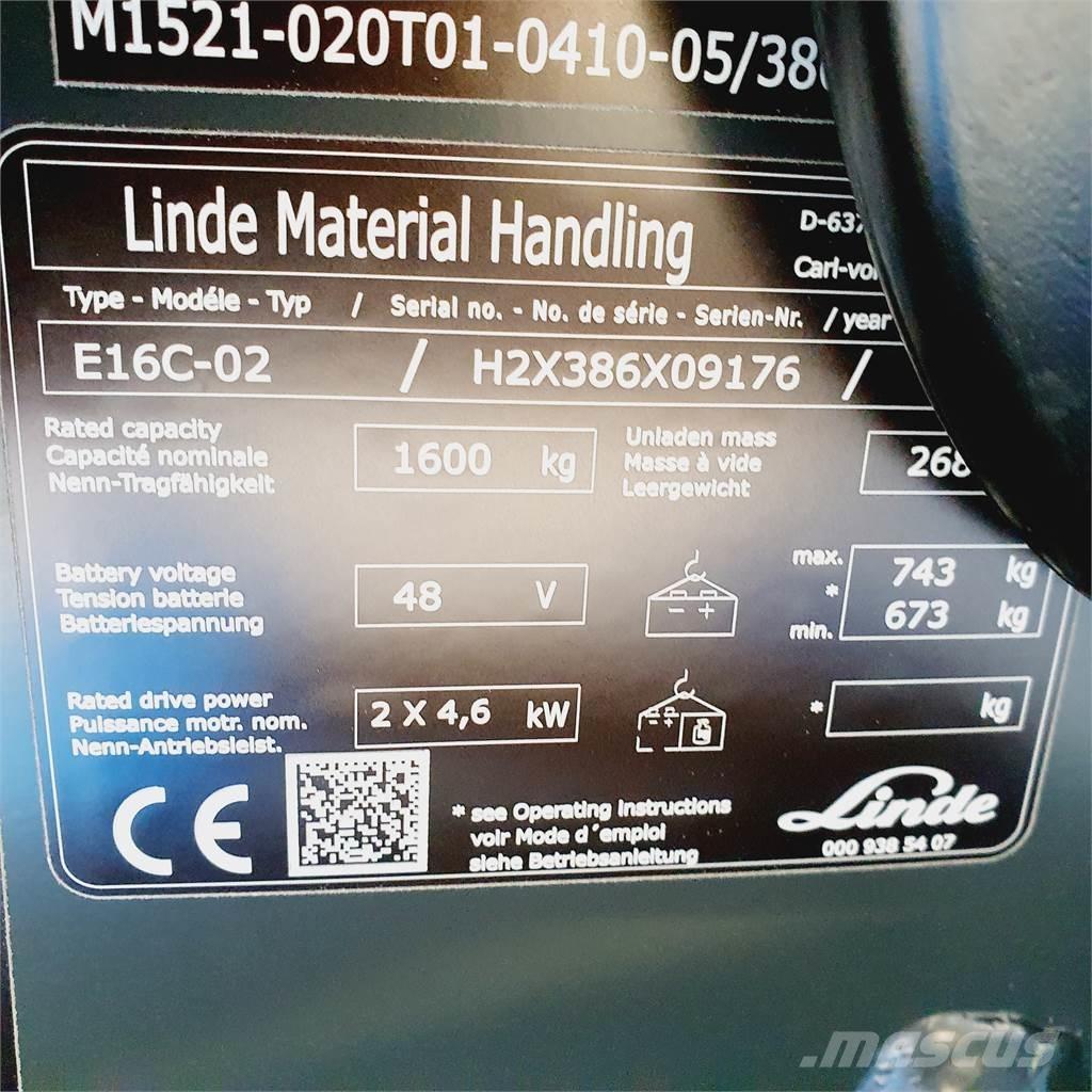 Linde E16C Električni viličari