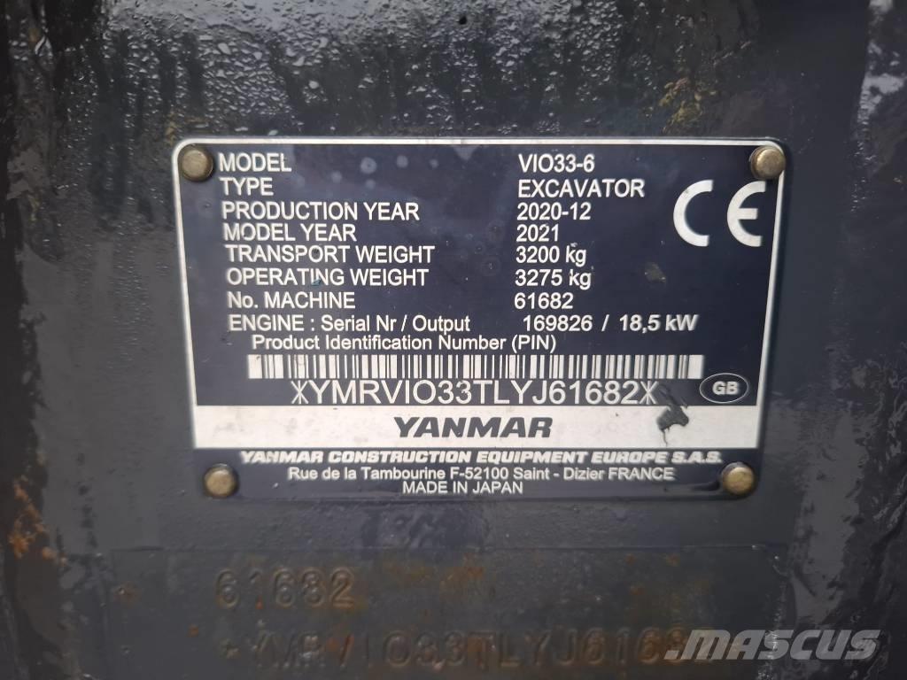 Yanmar Vio 33-6 Mini bageri <7t