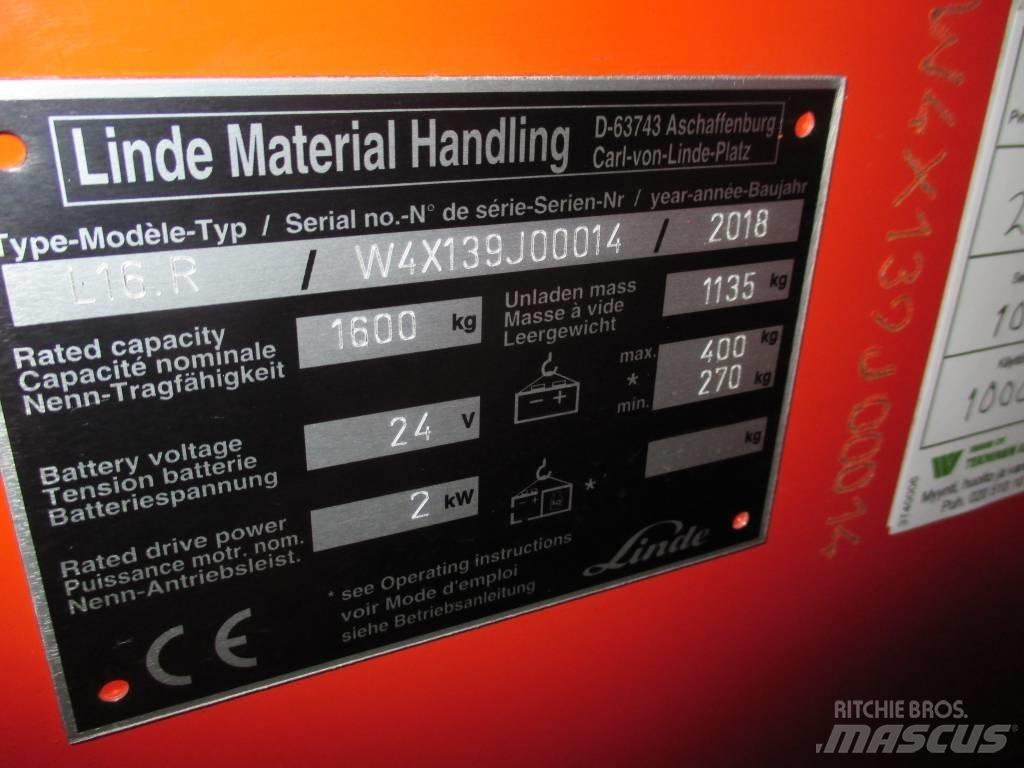 Linde L16R Samopogonski ručni viličari