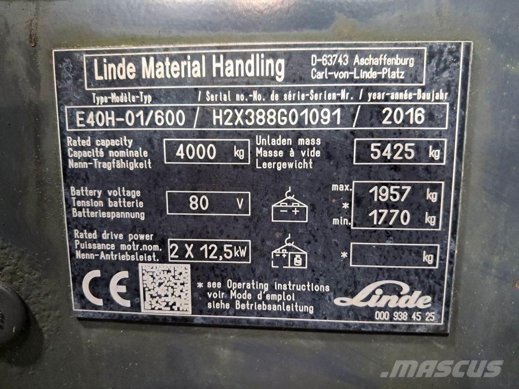 Linde E40H-01/600 Električni viličari