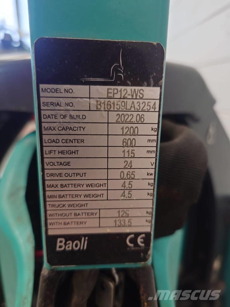 Baoli EP 12 Li-ION Nisko podizni električni viličar