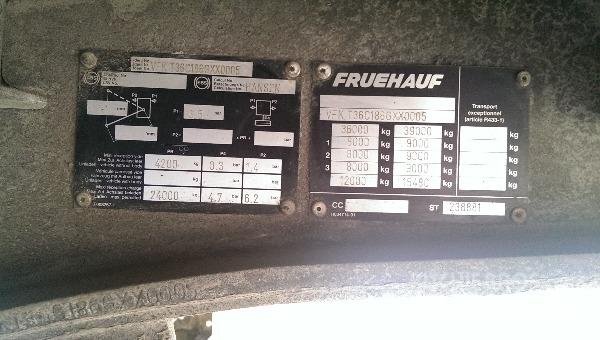 Fruehauf T36 Poluprikolice sa ceradom