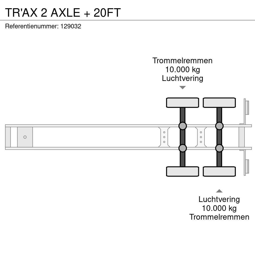  TR'AX 2 AXLE + 20FT Kontejnerske poluprikolice