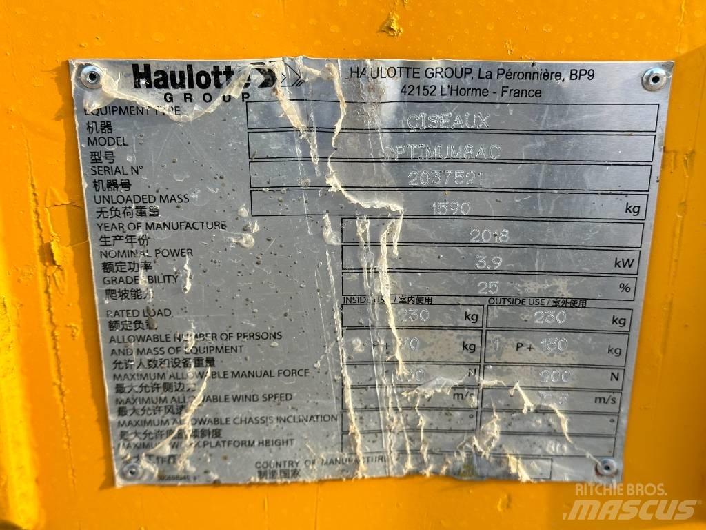 Haulotte OPTIMUM 8 Škaraste platforme
